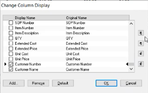 GP Bulk move columns in SmartList