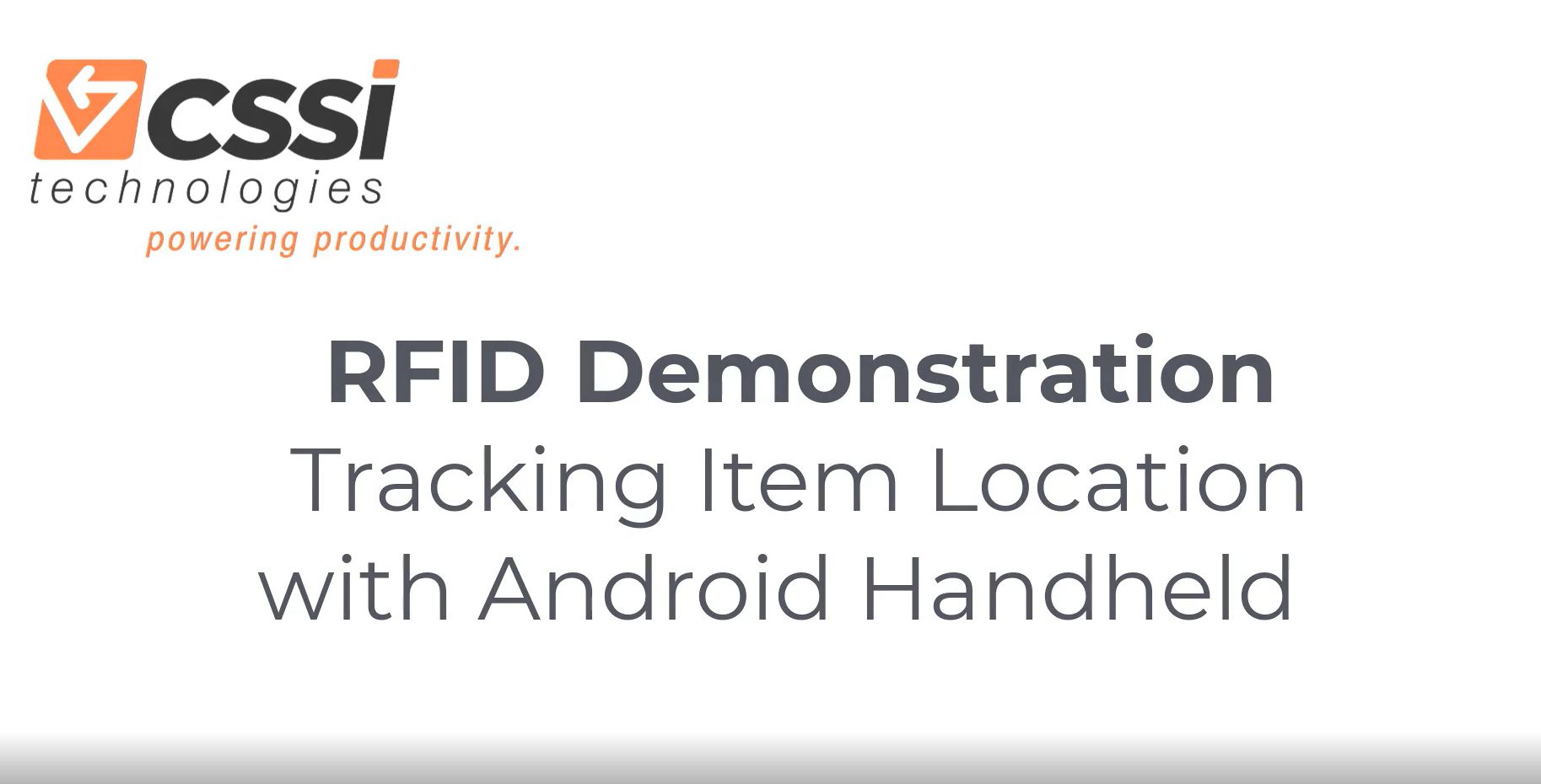 RFID Inventory Tracking CSSI Technologies LLC