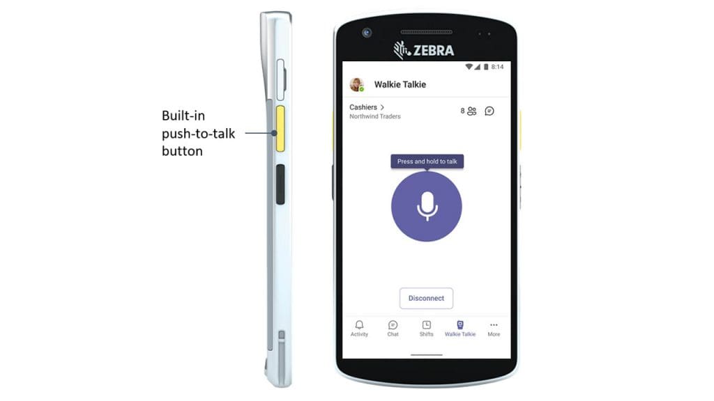 zebra microsoft teams walkie-talkie